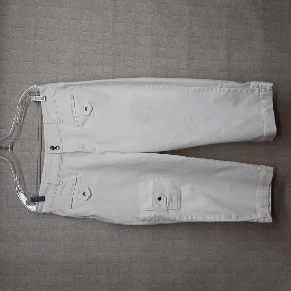 Christopher & Banks White Cropped Denim Jeans